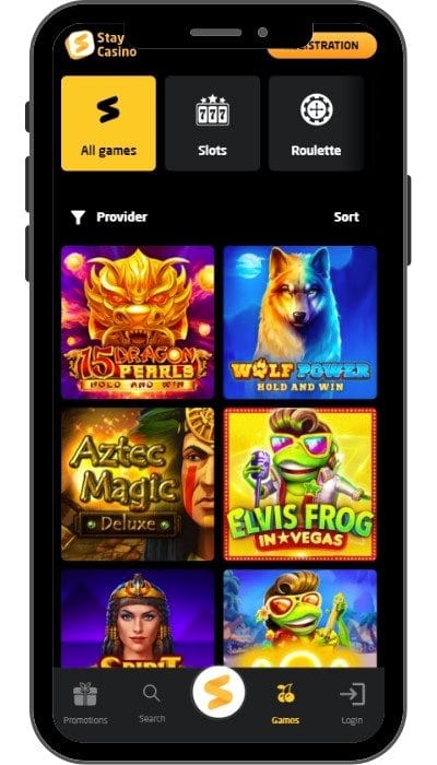 Canadian online casino app screenshot